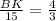 \frac{BK}{15} = \frac{4}{3}