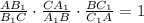 \frac{AB_1}{B_1C}\cdot\frac{CA_1}{A_1B}\cdot \frac{BC_1}{C_1A}=1