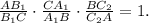 \frac{AB_1}{B_1C}\cdot\frac{CA_1}{A_1B}\cdot\frac{BC_2}{C_2A}=1.