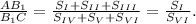 \frac{AB_1}{B_1C}=&#10;\frac{S_I+S_{II}+S_{III}}{S_{IV}+S_{V}+S_{VI}}=&#10;\frac{S_I}{S_{VI}}.&#10;&#10;