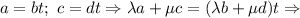 a=bt;\ c=dt\Rightarrow \lambda a+\mu c&#10;= (\lambda b+ \mu d)t\Rightarrow&#10;&#10;