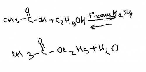 Запишите уравнение реакции этировекации между уксусной кислотой и этиловым спиртом назавите полученн