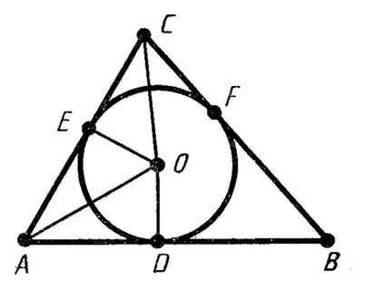 Нарисуйте окружность и треугольник так, чтобы у контура треугольника и окружности было ровно: a) 4 о