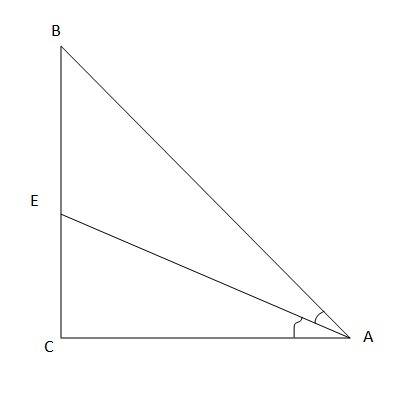 Гипотенуза прямоугольного треугольника равна 10 см,острый угол равен альфа найдите биссектрису прове