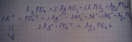 K3ро4 + agno3 → составить молекулярные и ионные уравнения (полные и сокращенные)