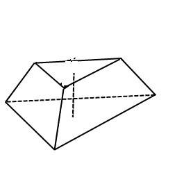 Стороны оснований правильной усеченной треугольной пирамиды равны 2 см и 4 см , а высота пирамиды -
