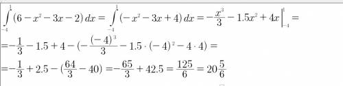 Вычислить площадь фигуры ограниченной графиками функции у=6-х^2, у=3х+2