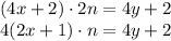 (4x+2)\cdot 2n=4y+2 \\\ 4(2x+1)\cdot n=4y+2