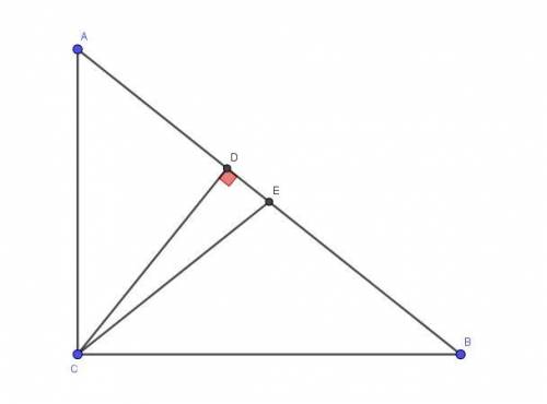 Гипотенуза прямоугольного треугольника равна 36 см. высота проведенная к гипотенузе равна 9 см. найт
