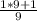 \frac{1 * 9 + 1}{9}