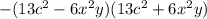 -( 13c^{2} - 6 x^{2} y) ( 13c^{2} + 6 x^{2} y)