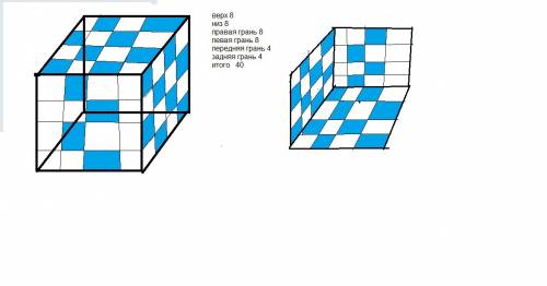 Все грани куба — это квадраты 4×44×4. вася хочет закрасить несколько квадратиков 1×11×1 так, чтобы н