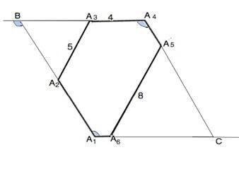 Известно, что в шестиугольнике a1a2a3a4a5a6a1a2a3a4a5a6 все углы равны. найдите длину отрезка a1a6a1