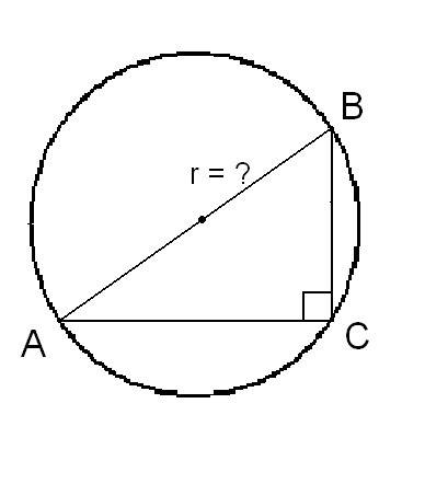 Втреугольнике abc ac=40, bc=30, угол c равен 90. найдите радиус описанной около этого треугольника о