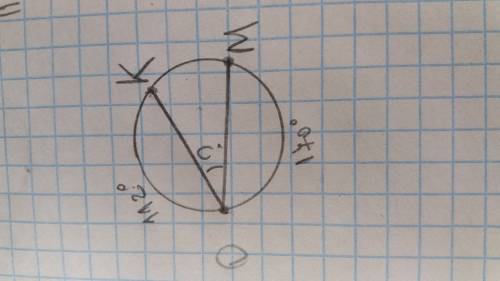 Найдите ∠kom, если градусные меры дуг ko и om равны 112° и 170° соответственно