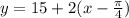 y=15+2(x- \frac{ \pi }{4} )