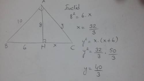 Найти неизвестные стороны прямоугольного треугольника авс: ан-высота, нс и ас, если угол а=90 градус
