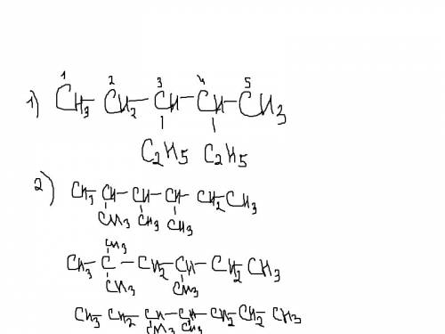 Нужна ! тема: алканы 1. нужно записать структурную формулу 3,4-диэтилпропана. 2. для 2,5-диметилге