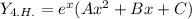 Y_{4.H.}=e^x(Ax^2+Bx+C)