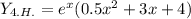 Y_{4.H.}=e^x(0.5x^2+3x+4)
