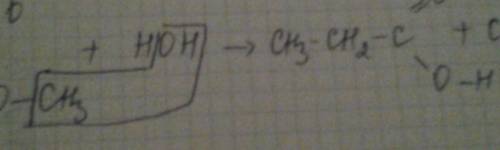 Напишите уравнение реакции гидролиза метилового эфира пропановой кислоты