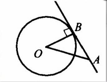 Прямая ab касается окружности с центром о и радиусом 5 см в точке b. найдите длину касательной, если