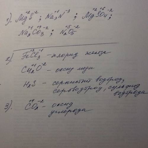 Вариант 4. 1) расставьте степени окисления у атомов для следующих веществ: mgs, na3n,mgso4,na2co3,n2