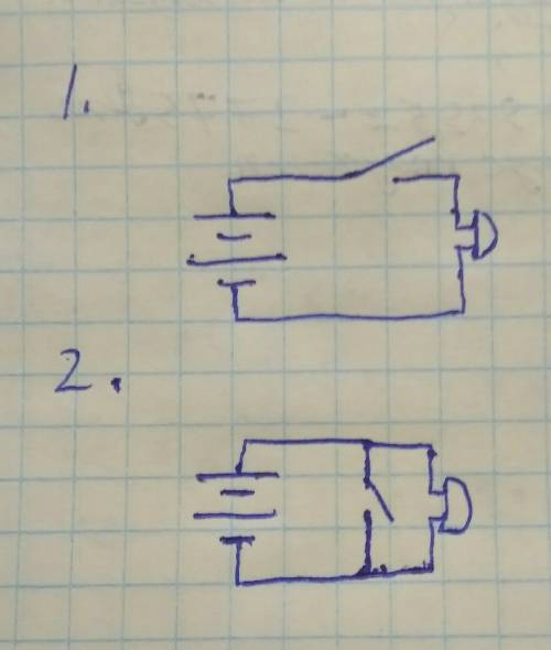 Нарисуй электрическую цепь, которая состоит из батареи аккумуляторов, ключа, электрического звонка.