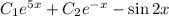 C_1e^{5x}+C_2e^{-x}-\sin2x