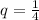 q= \frac{1}{4}