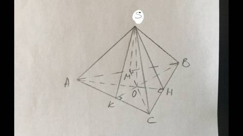 Із центра о вписаного в трикутник abc кола до площини цього трикутника проведено перпендикуляр os за