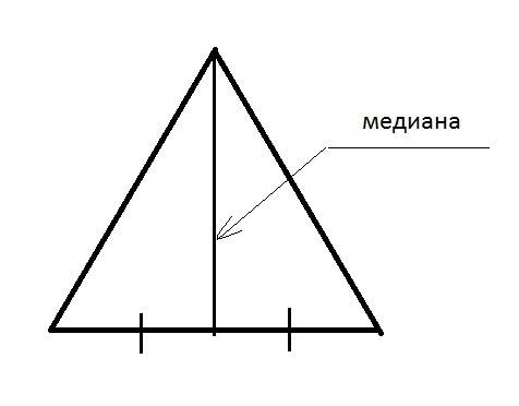 Построить медиану в остроугольном треугольнике описать каждый шаг построения и фото треугольника