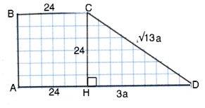 Косинус острого угла прямоугольной трапеции равен 3/корень из 13. найдите её большее основание, если