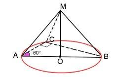 Основание пирамиды прямоугольный треугольник с катетом 4 корень-из-3 и противолежащим углом 60 граду