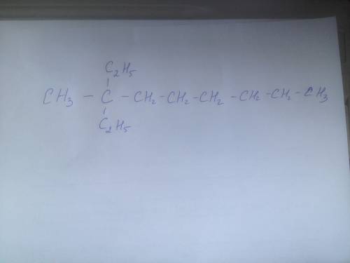 2,2-диетилоктан напишите структурную формулк