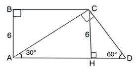 Меньшая боковая сторона прямоугольной трапеции равна 6 см,а острый угол равен 60°.найдите площадь тр