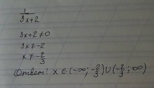 Укадите все значения х, при которых имеет смысл выражение 1\3х+2