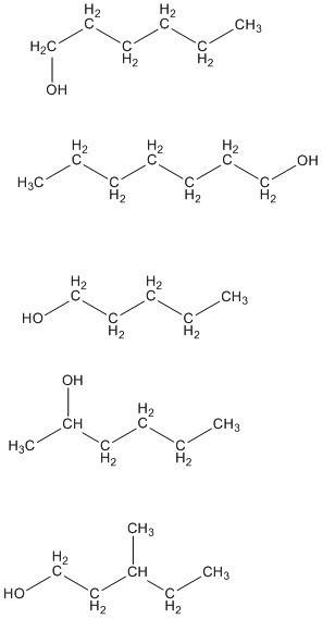 Запишите формулу гексонола. примеры двух гомологов и двух изомеров.