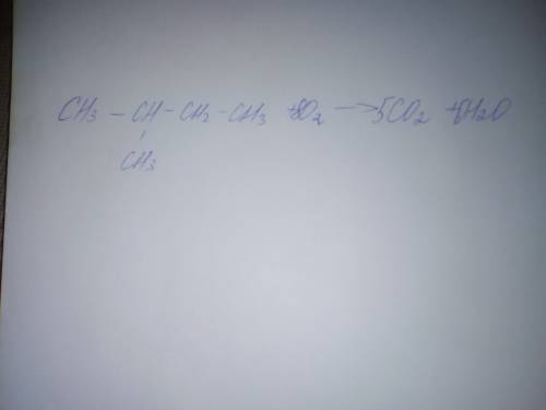 Горение(окисление) 2-метилбутана(c4h9ch3)