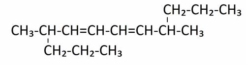 Составьте структурные формулы сл веществ.: 1)2,7 дипропилоктадиен 3,5 2)2,6диэтилгептин-3 3)3-октилб