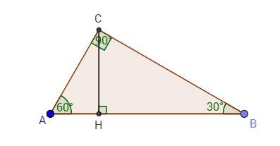Острые углы прямоугольного треугольника относятся как 1 2. из вершины прямого угла опущена высота, д