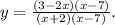 y= \frac{(3-2x)(x-7)}{(x+2)(x-7)} .