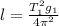 l = \frac{T_1^2g_1}{4\pi ^2}