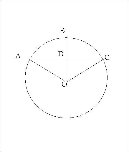 Радиус ob окружности с центром в точке o пересекает хорду ac в точке d и перпендикулярен ей. найдите