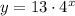 y=13\cdot4^x