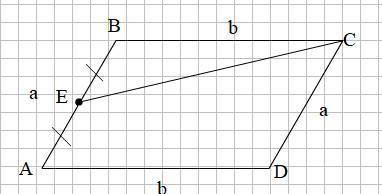 Площадь параллелограмма abcd равна 32. точка e- середина стороны ab.найдите площадь трапеции daec