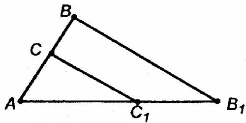 Точка c лежит на отрезке ав. через точку а проведена плоскость, а через точки в и с — параллельные п