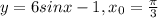 y=6sinx-1, x_{0} = \frac{ \pi } {3} &#10;