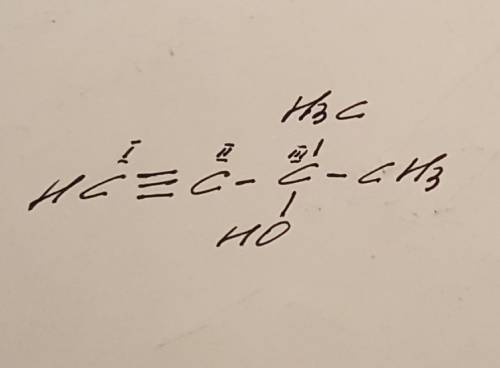 Напишите структурную формулу 3,3-диметилпропи-1-ол-3