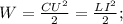 W = \frac{CU^2}{2} = \frac{LI^2}{2};